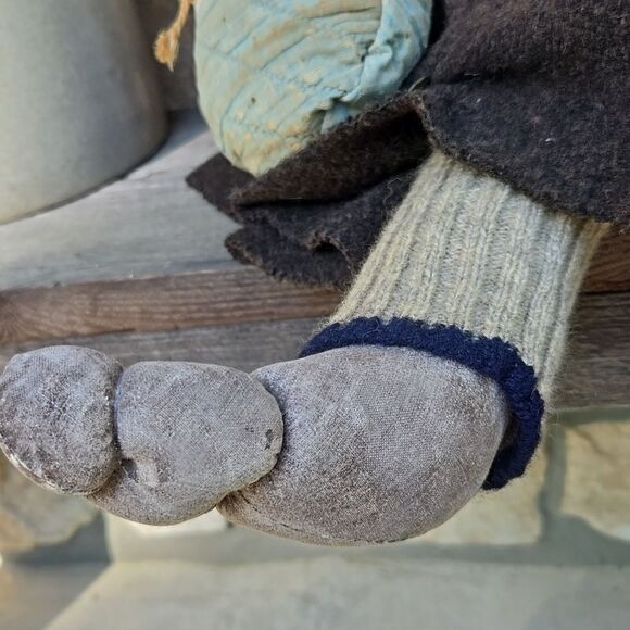 Primitive Rustic Rabbit Bunny Doll Handmade Hand Crafted Handcrafted Easter - Picture 8 of 16